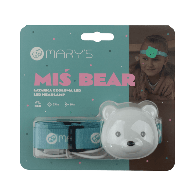 Hovedbilde MARY’S oppladbar hodelykt for barn – ...