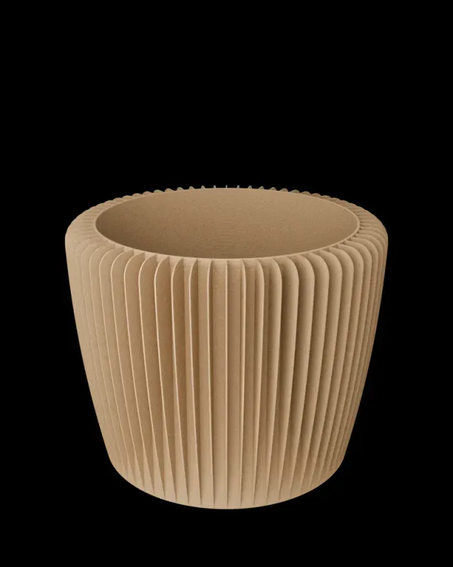 STRIPE Potte WOOD XL Ivory