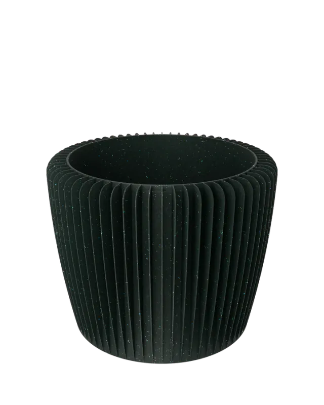 STRIPE Potte Glitter Green S