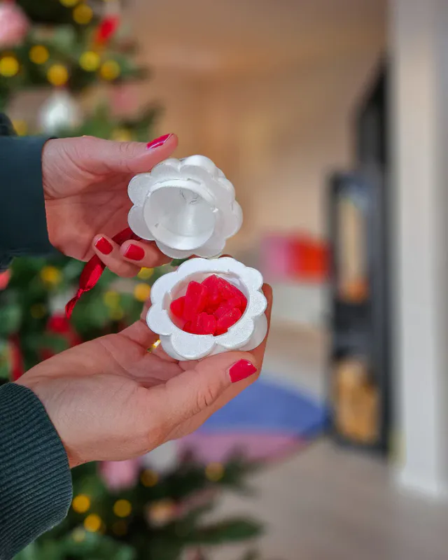 BUBBLE Julekule Silver